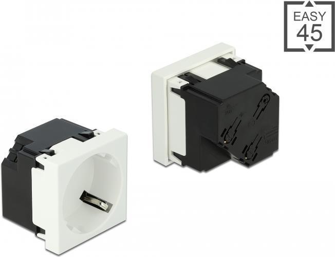 Image du produit Delock Easy 45 Prise de courant de sécurité Disposition à 45° 45 x 45