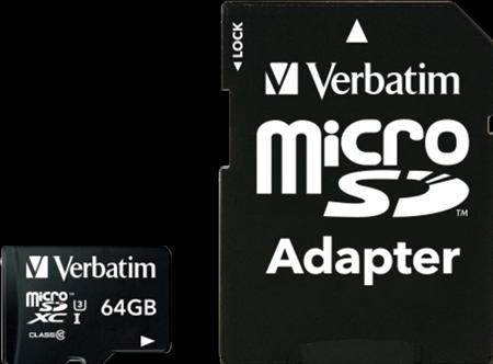 Produktbild Verbatim Pro (64 GB, microSDXC, U3, UHS-I)