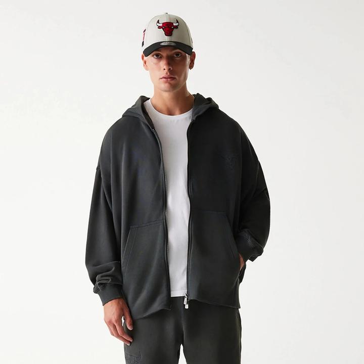 Actual product image New Era Chicago Bulls full zip sweatshirt Washed (M)