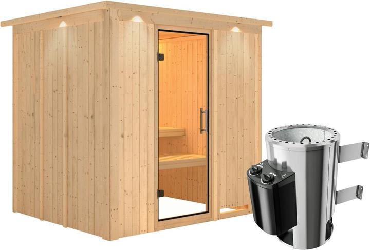 Produktbild Karibu Daria mit Dachkranz (Plug & Play 3,6 KW interne Steuerung)