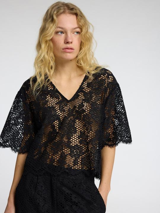 Actual product image Selected Femme Cropped fit lace top (42)