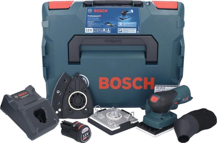 Actual product image Bosch Professional Bosch GSS 12V-13 Professional battery orbital sander 12 V + 1x battery 2.0 Ah + charger + L-BOXX (Sander)