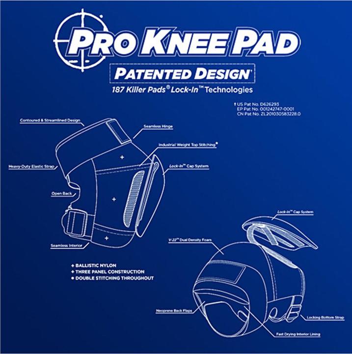 Image du produit 187 Killer Pads Coussinets de genou Pro (M, Genouillère, Coudes, Modèle unique)