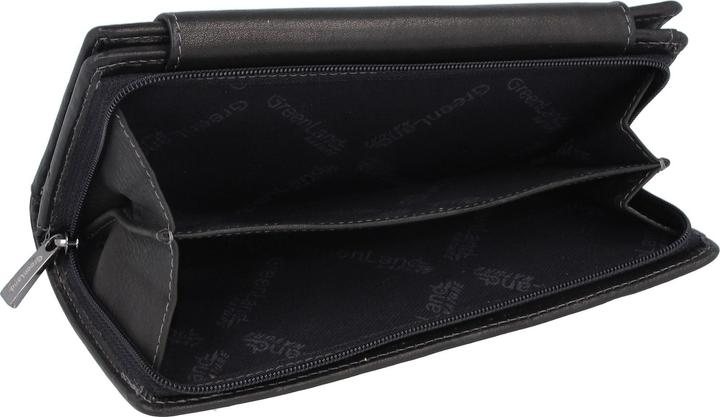 Image du produit Greenland Nature Black Nappa Porte-monnaie en cuir RFID 19 cm