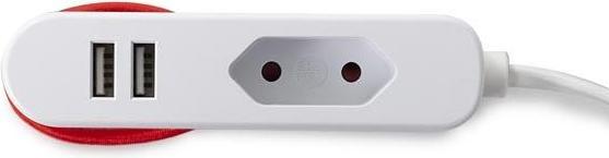 Produktbild Velleman Steckdosenleiste Mit 1 Eurostecker Und 2 Usb-Ports - Ideal Für Unterwegs
