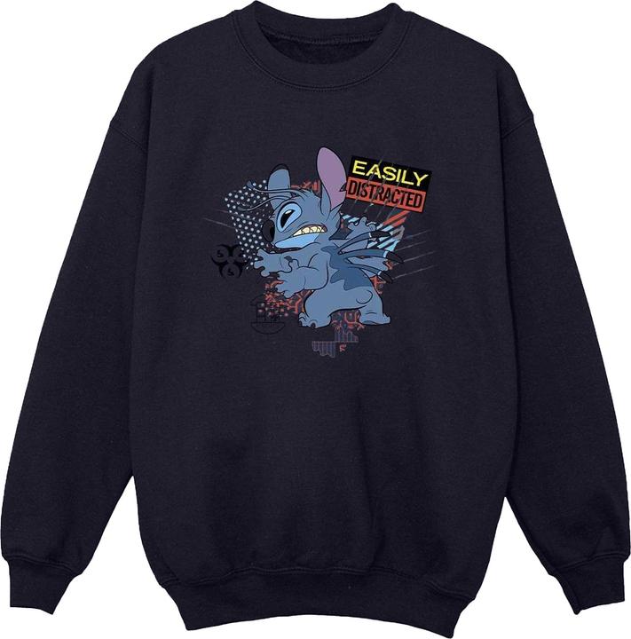 Actual product image Disney Mens Lilo And Stitch Easily Distracted Sweatshirt (L)