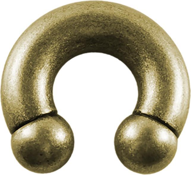 Produktbild Star Piercing Circular Barbell altgold mit zwei Kugeln (ohne Messing, Chirurgenstahl 316L)