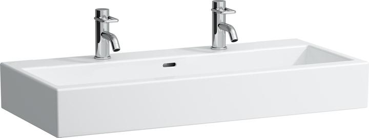 Produktbild Laufen Living City Waschtisch, je 1 Hahnloch links u. rechts, mit Überlauf, 1000x460mm, weiss (484 mm, 1000 mm)