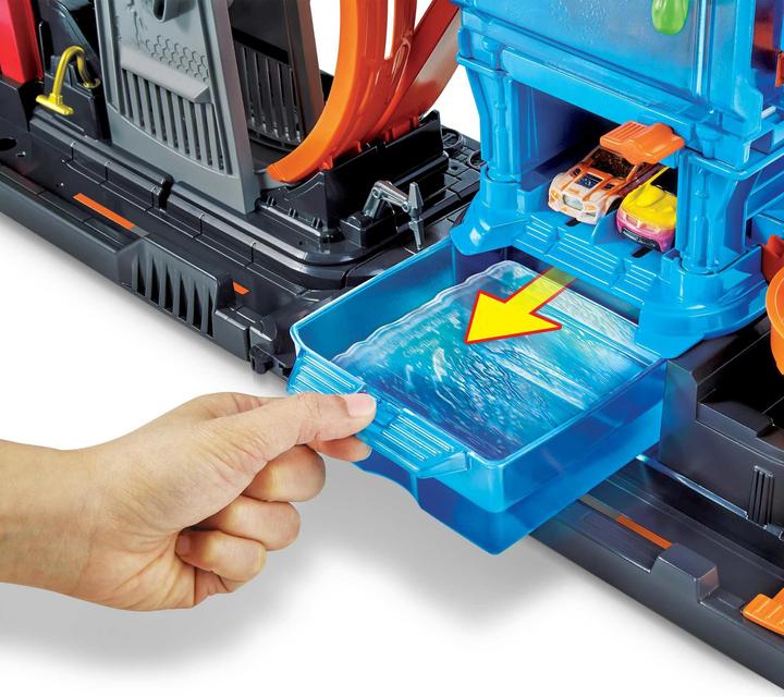 Produktbild Hot Wheels City Color Reveal Ultimative Auto-Waschanlage Spielset mit 1 Farbwechsel-Fahrzeug für Kin