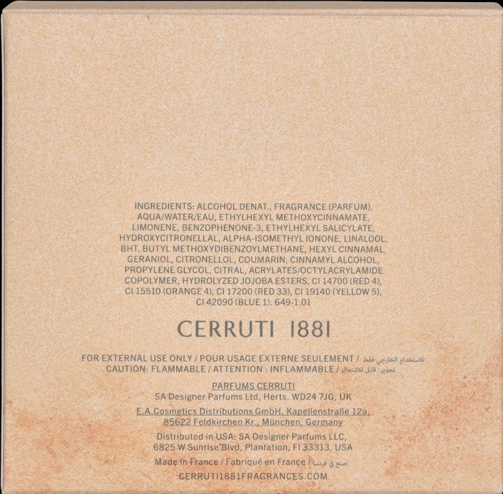 Produktbild Nino Cerruti 1881 by Eau de Toilette Spray 50 ml (Eau de Toilette, 50 ml)