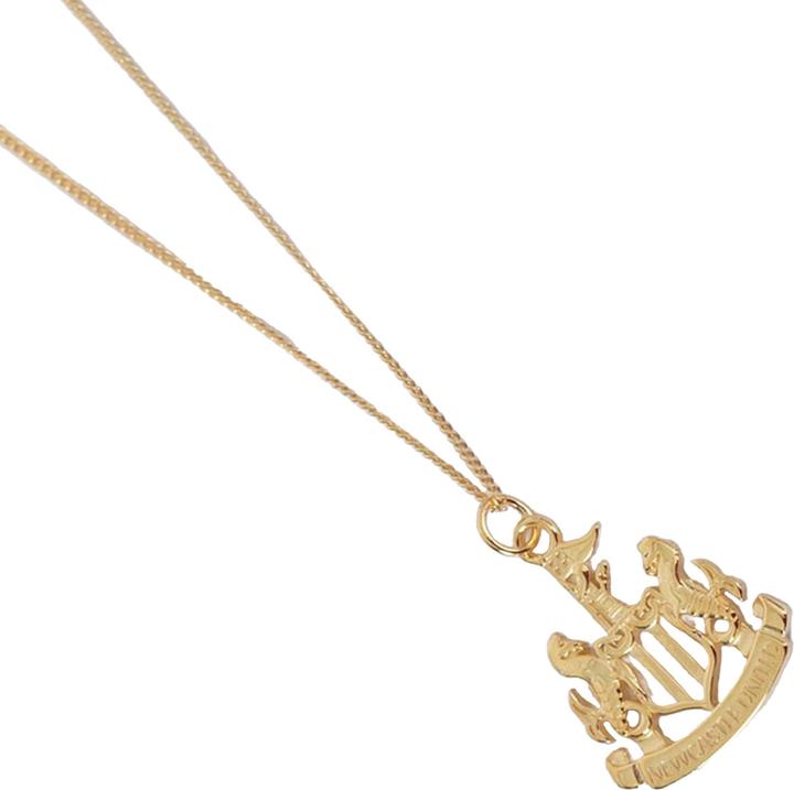 Actual product image Newcastle United FC Gold Painted Necklace & Pendant (100% synthetic material)