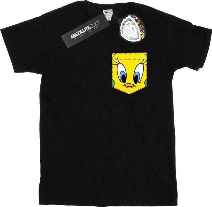 Produktbild Looney Tunes Tweety Pie Face Faux Pocket TShirt (L)
