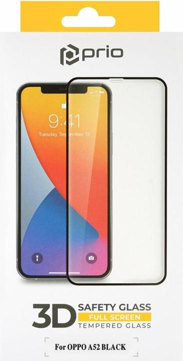 Immagine prodotto prio Vetro protettivo 3D per OPPO A52 nero (1 Pezzo/i, Oppo A52)