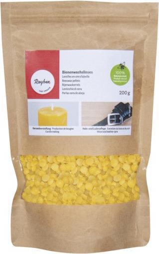 Actual product image Rayher Beeswax lenses yellow 200g