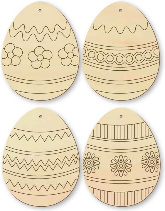 Produktbild Trenddeko Baumschmuck Ostereier 1 mit Aufhänger (5 x 6 cm)