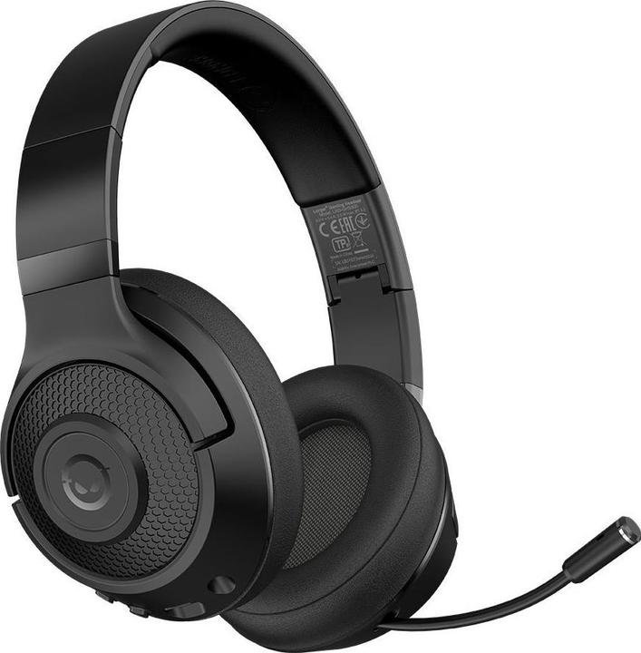 Lorgar Noah 500, casque de jeu Bluetooth, 58 heures d'autonomie, faible latence, réduction du bruit (ANC, 58 h, Sans fil)