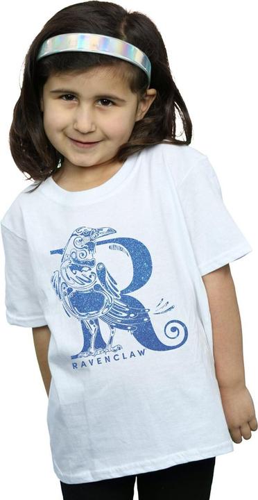Actual product image Girls Ravenclaw Glitter Cotton T-Shirt (140, 146)