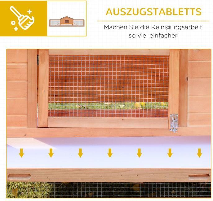 Produktbild Swisshandel24 Kaninchenstall Kaninchenkäfig 100 x 68 x 59cm Kleintierstall mit Freigehege XXL