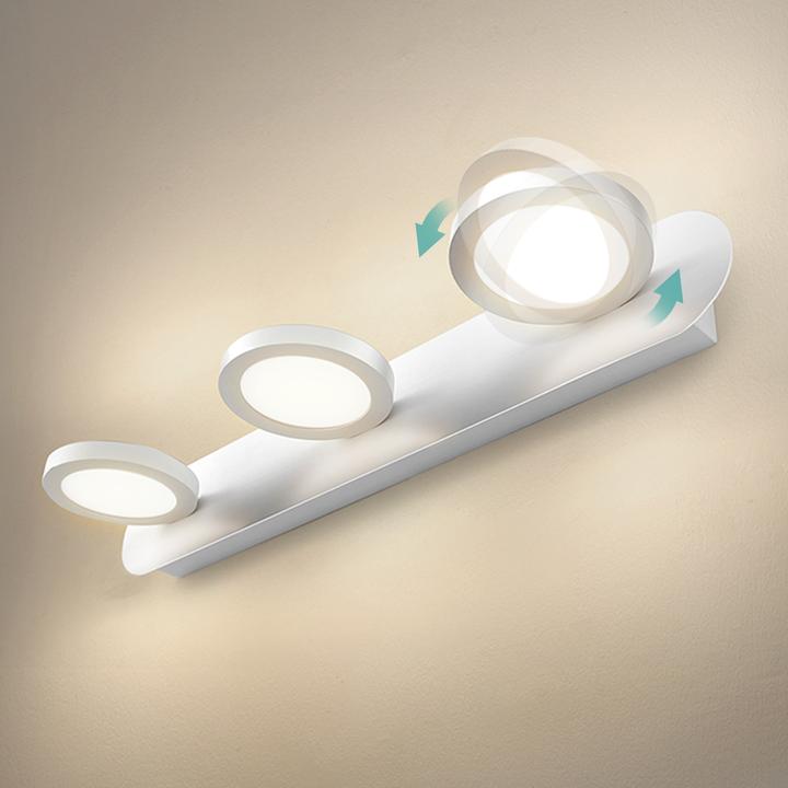 Produktbild Emke Spiegelleuchte mit 3 Quellen, Wandleuchte, NeutralWeiss(4200K), Weiss (975 lm)
