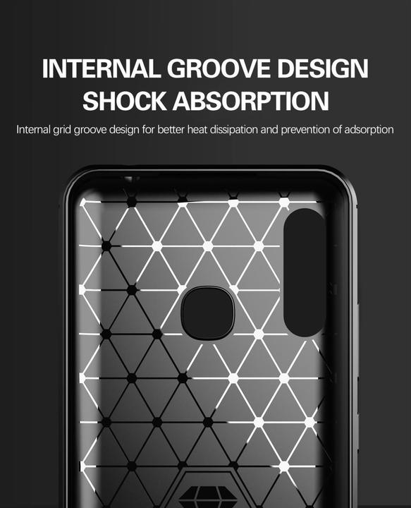 Produktbild Cadorabo TPU Ultra Slim carbon edelstahl Kombi Cover (Samsung Galaxy A70e)