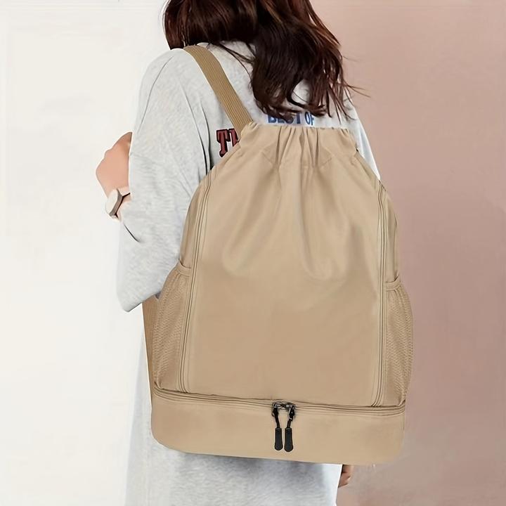 Image du produit Only-Bags.Store Sac à dos à cordon de serrage de grande capacité, sac à dos de rangement portable avec poches (20 l)