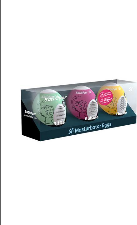 Produktbild Satisfyer Masturbator Egg Set - Riffle, Bubble, Fierce - 3 pcs