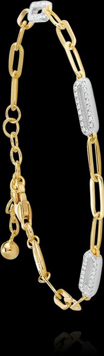 Produktbild Charles Garnier Zweifarbiges Silberarmband, Zirkoniumoxid (21 cm, 925er Silber)