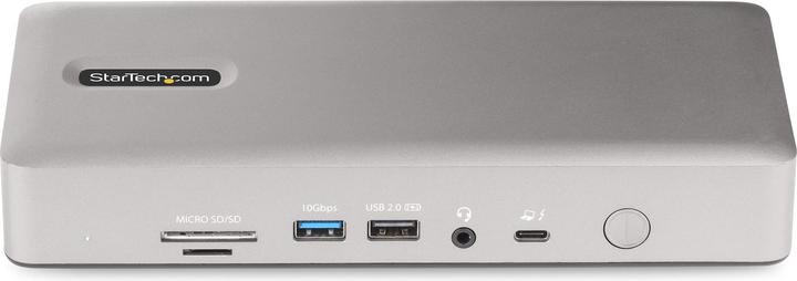 Image du produit StarTech com 132UE-TB4USB4DOCK, Avec fil, Thunderbolt 4, 98 W, 3,5 mm, 10,100,1000,2500 Mbit/s, 2.5G (Thunderbolt, 7 Ports)
