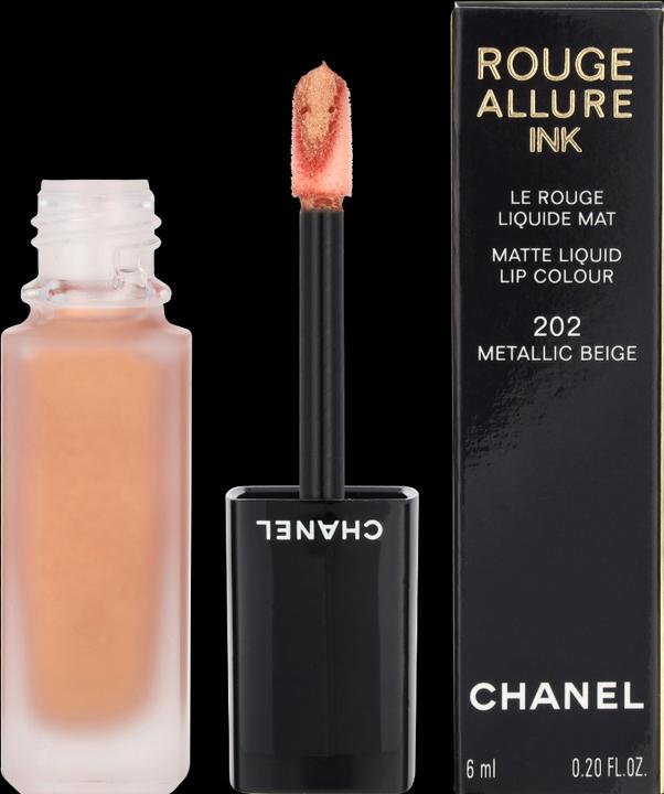 Actual product image Chanel Rouge Allure Ink One Shot No 202 (202 Metallic beige)