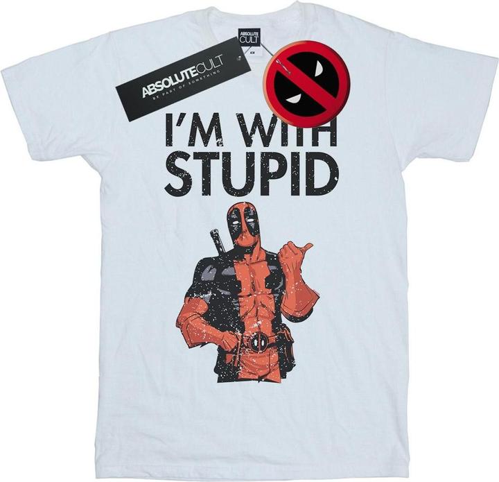 Image du produit - T-shirt DEADPOOL I'M WITH STUPID - Homme (L)