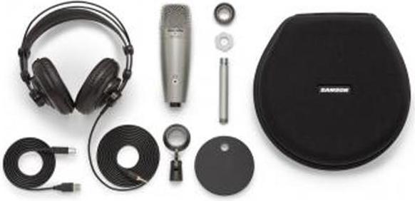 Actual product image Samson C01U Pro Podcast Set with microphone stand