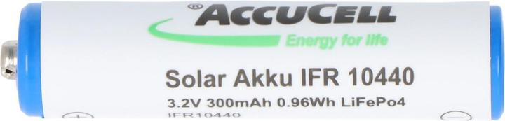 Actual product image AccuCell Battery Solar IFR 10440 AAA Solar with head unprotected (1 pcs., 200 mAh, Rechargeable battery)