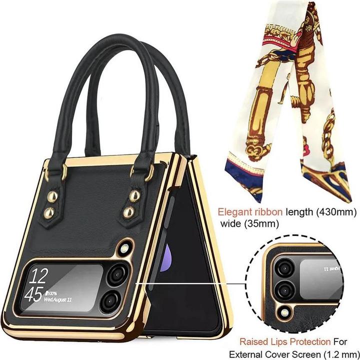 Image du produit PhoneLook Fourre Coque de protection fashion design similicuir en forme de sac à main (Samsung Galaxy Z Flip4)