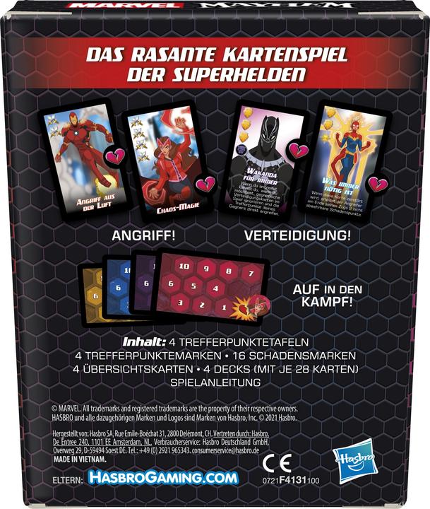 Actual product image Hasbro Gaming Card game Marvel Mayhem (German)