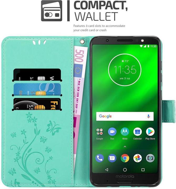 Actual product image Cadorabo Flower Book Cover (Motorola Moto G6 Plus)
