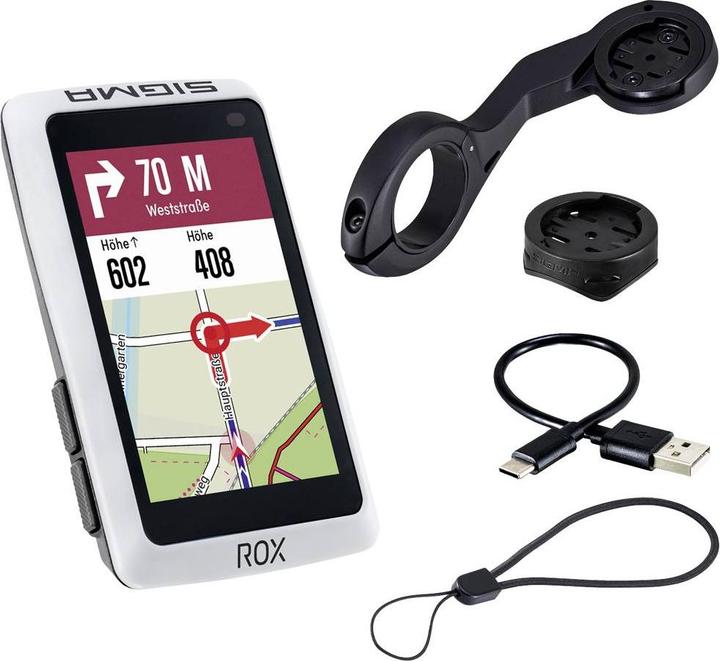 Image du produit Sigma Sport ROX 12.1 Evo GPS Fietscomputer - White - long Butler GPS out-front houder