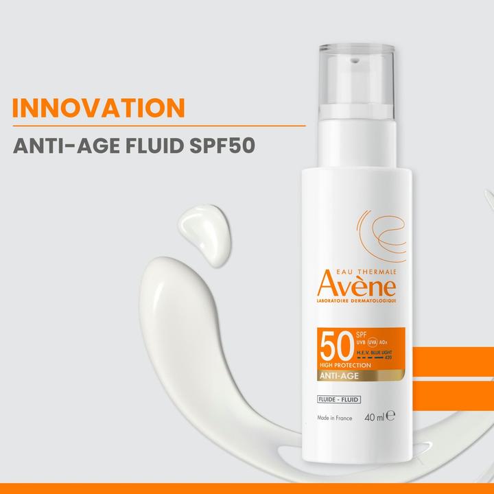 Produktbild Avène Sun Expert Anti-Aging Fluid SPF50 40ml (Sonnencreme Gesicht, SPF 50, 40 ml)