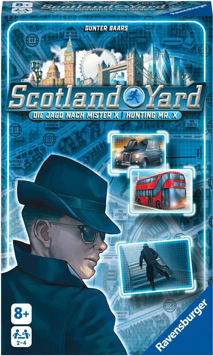 Immagine prodotto Ravensburger 22451 - Scotland Yard, gioco da portare con sé per 2-4 giocatori, gioco di strategia dagli 8 anni (Tedesco, Spagnolo, Francese, Olandese, Italiano, Portoghese)