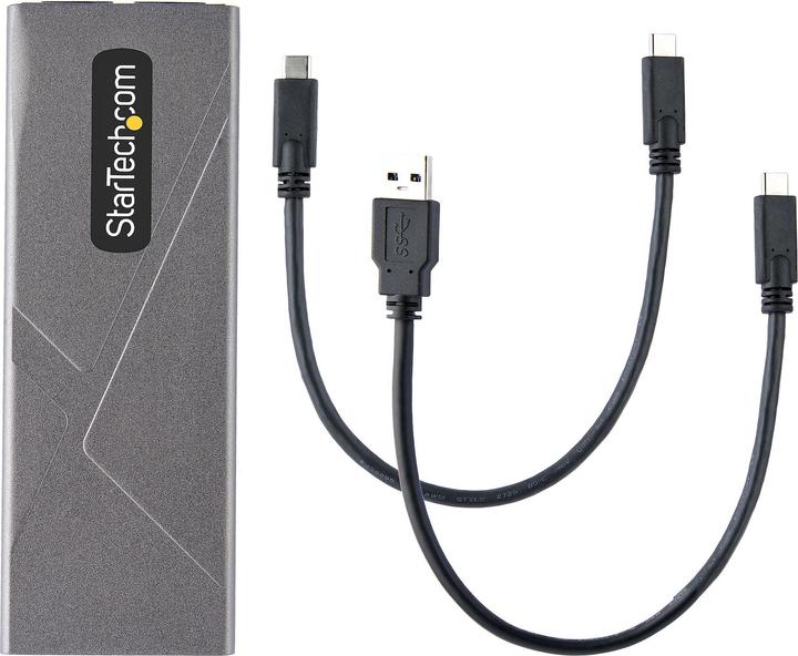 Image du produit StarTech com USB-C 10Gbps to M.2 NVMe or M.2 SATA SSD Enclosure - Tool-free External M.2 PCIe/SATA N (M.2)
