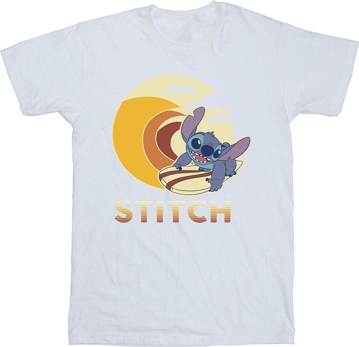 Actual product image Disney Girls Lilo & Stitch Summer Waves Cotton T-Shirt (104)