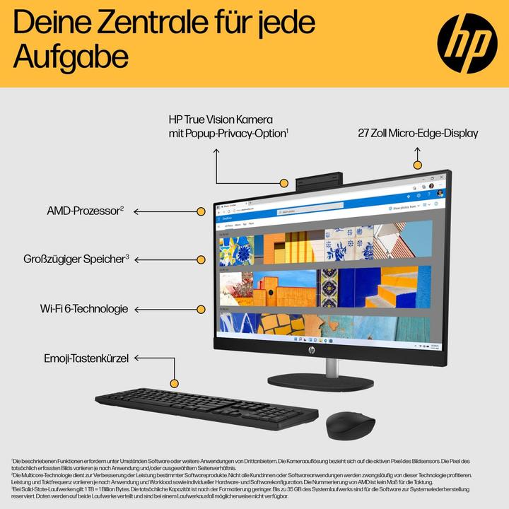 Energie-Label HP PC 27-cr0501ng All-in-One (AMD Ryzen 5 7520U, 8 GB, 512 GB)