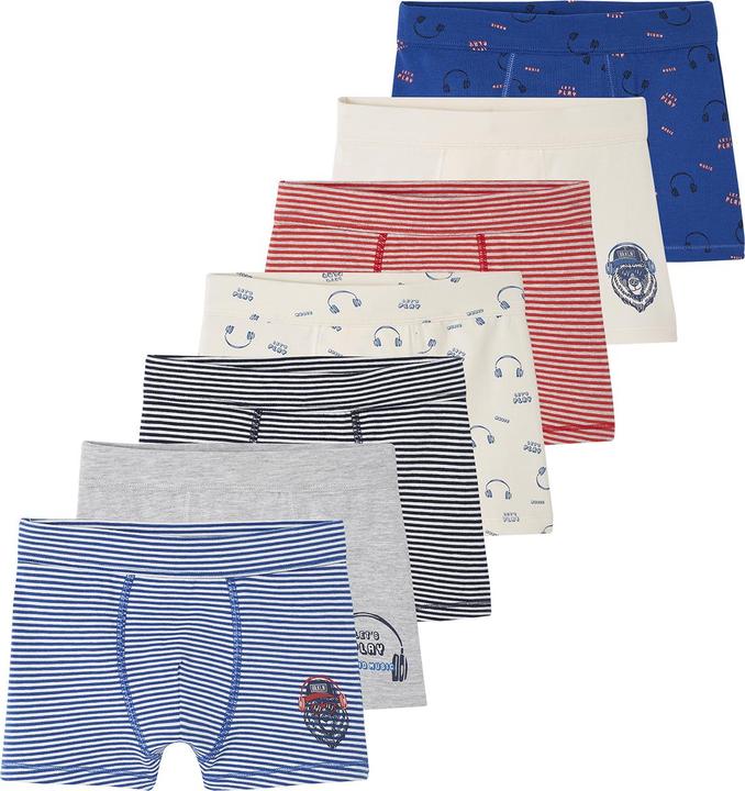 Vertbaudet 7er-Pack Jungen Boxershorts mit Bio-Baumwolle, Bären