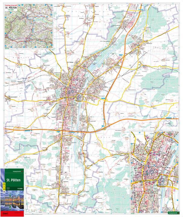 Image du produit St. Pölten, plan de la ville et carte du district