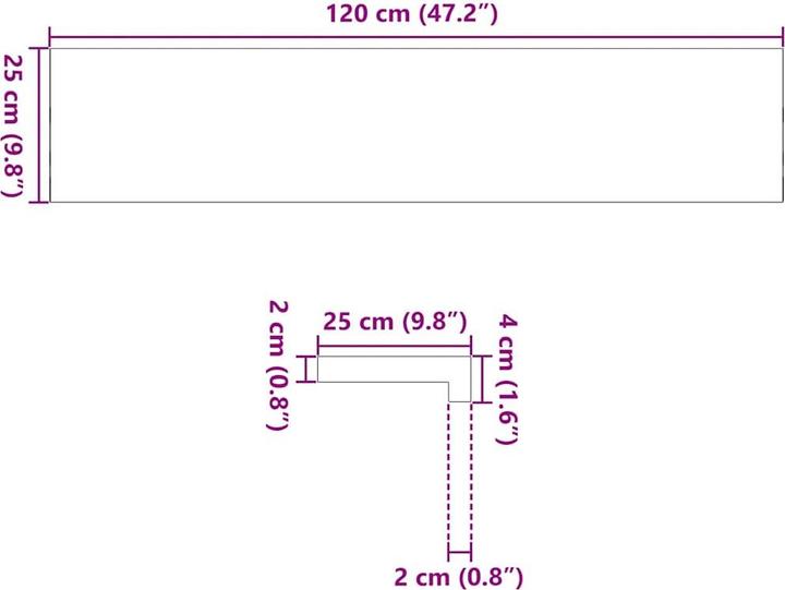 Produktbild VidaXL Treppenstufen 20 Stk. Dunkelbraun 120x25x2 cm Massivholz Eiche