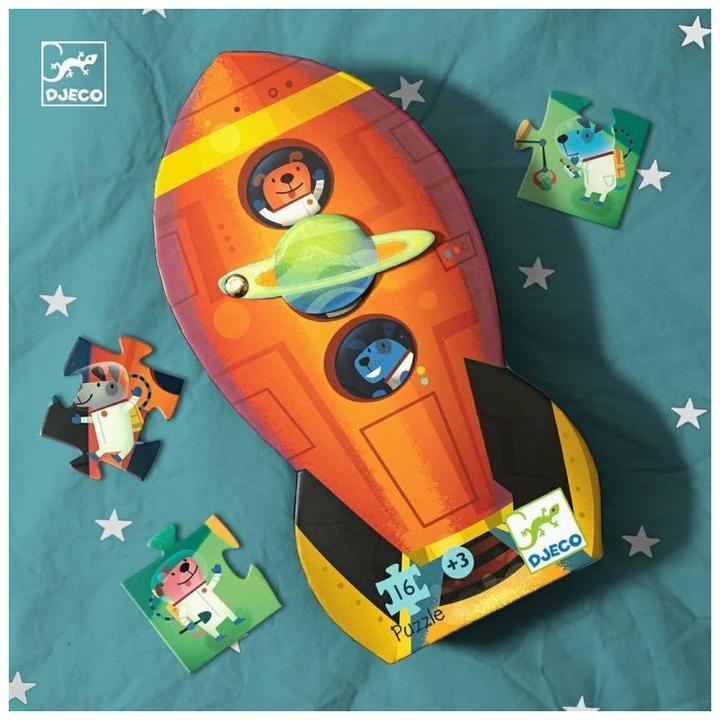 Actual product image Djeco Puzzle Rocket 16 pieces (16 pieces)