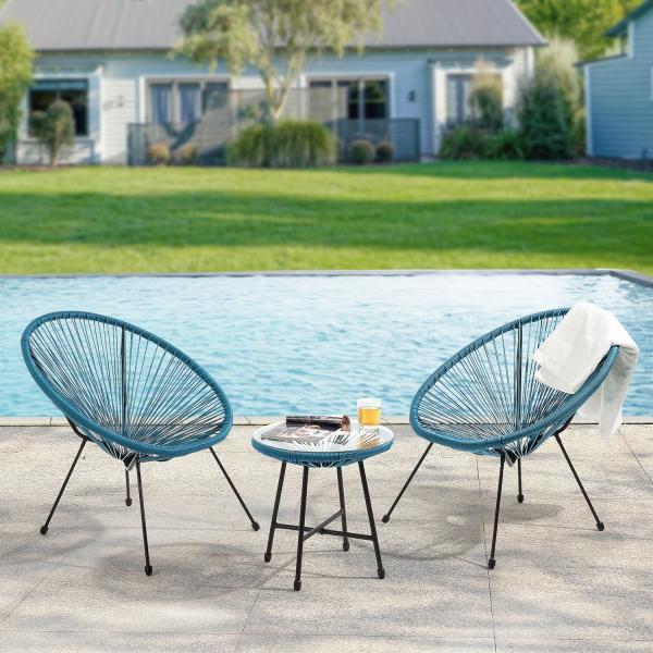 Image du produit Juskys Ensemble de meubles de balcon Ostana (45 cm)
