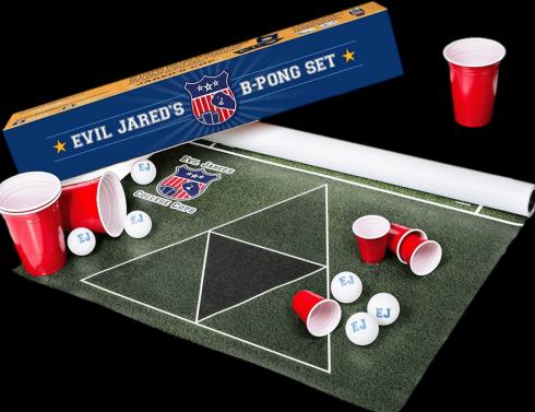 MrPong Evil Jared's Beer Pong Matten Set
