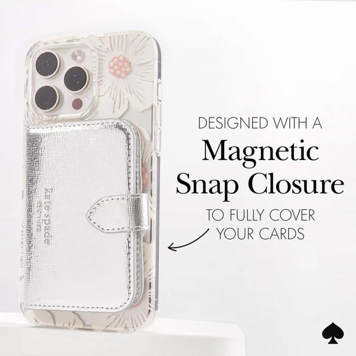 Produktbild Kate Spade Morgan MagSafe Wallet – Magnetische Geldbörse (Metallic Silver)