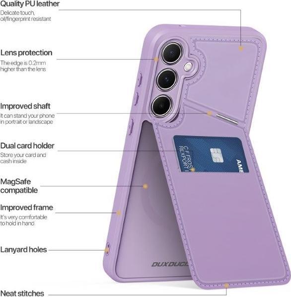Actual product image Dux Ducis Rafi II Series Samsung Galaxy S25 Plus Case - Purple (Samsung Galaxy S25+)
