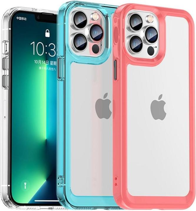 Actual product image Hurtel Outer Space Case Case for iPhone 13 Pro Max Hard Cover with Gel Frame Red (Apple iPhone 13 Pro Max)